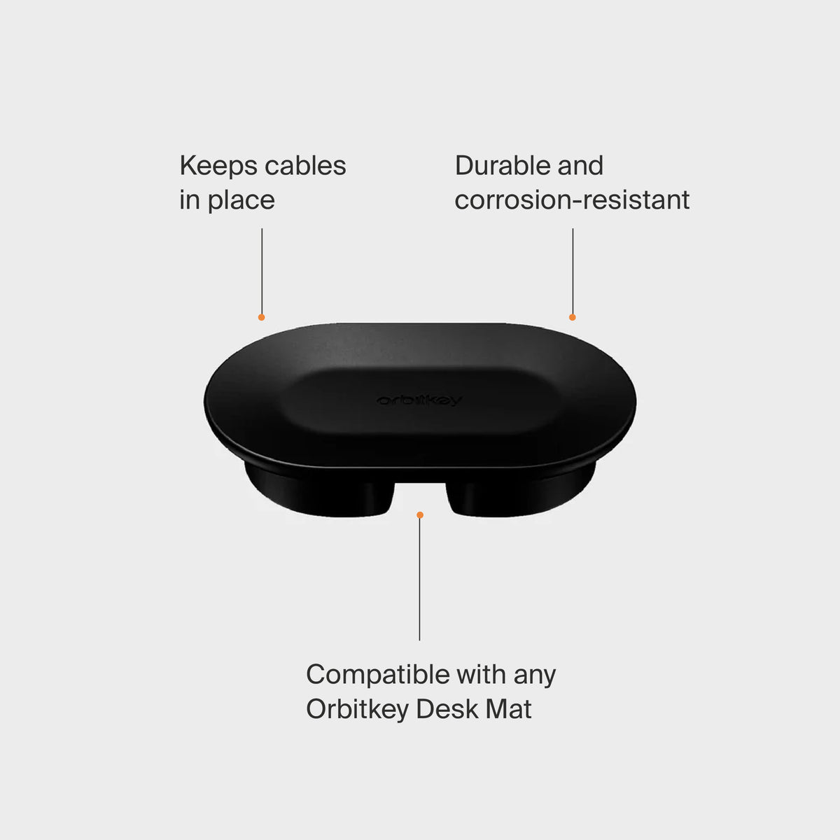 Orbitkey Magnetic Cable Holder - Black