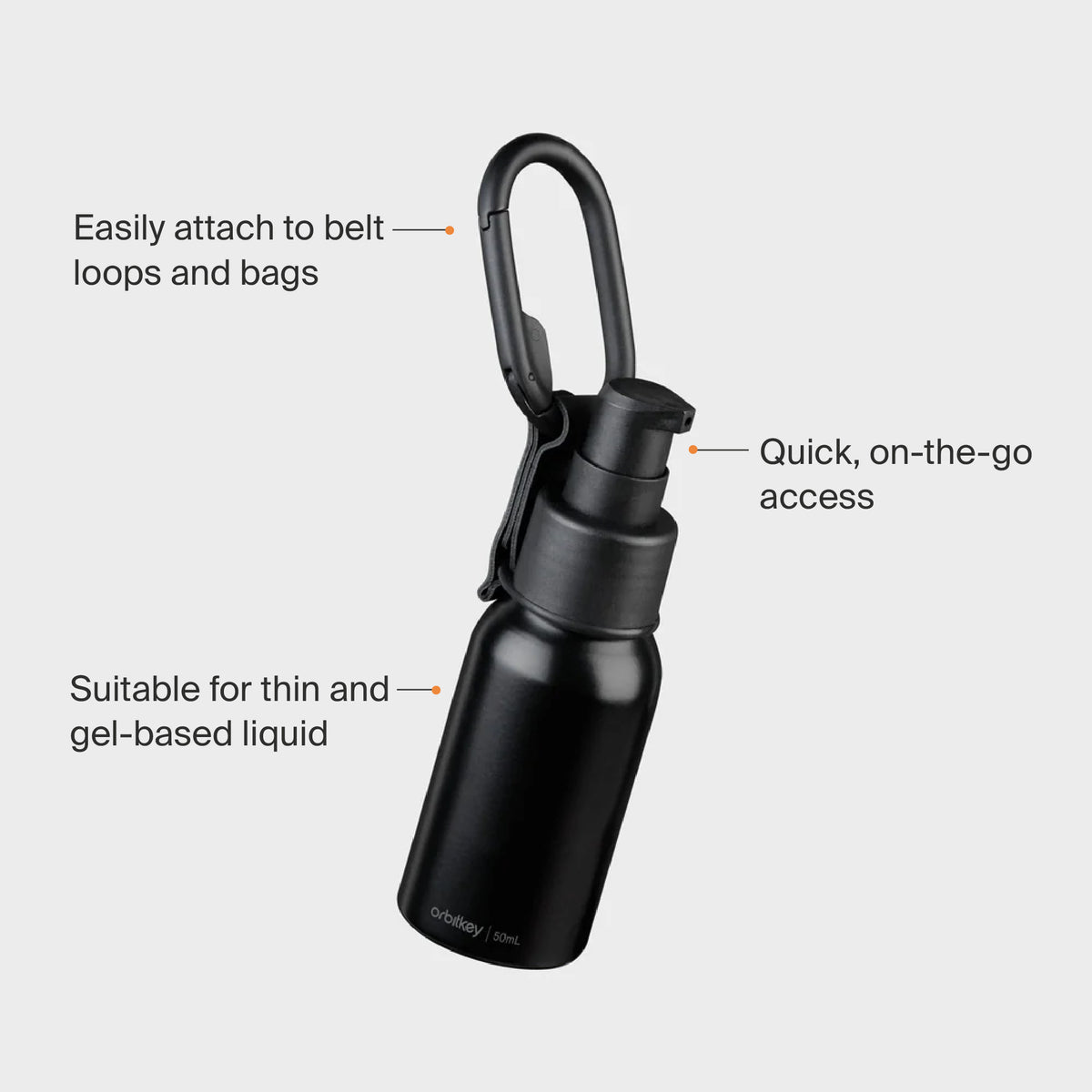 Orbitkey Clip-on Refillable Bottle 50ml
