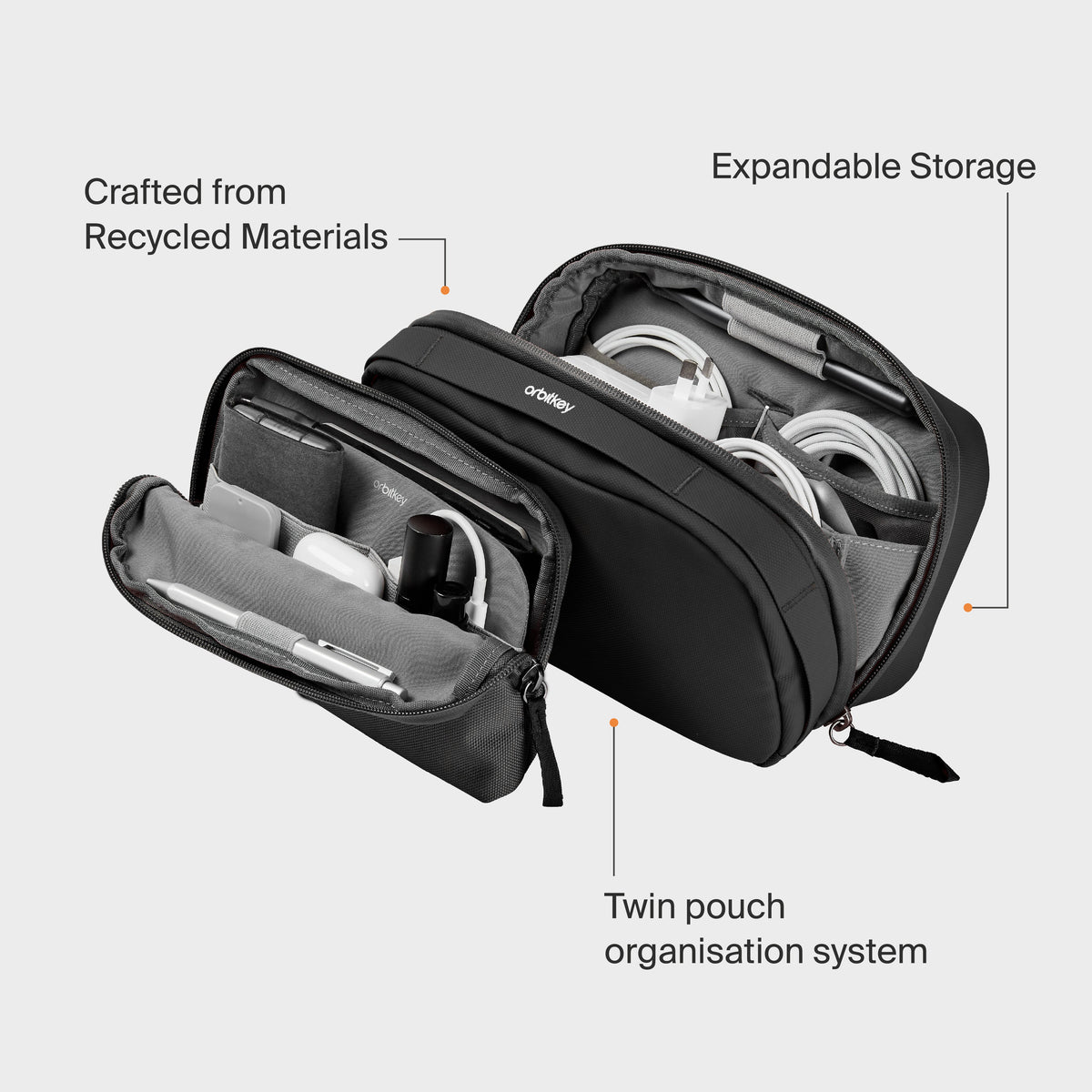 Orbitkey 2-in-1 Tech Accessory Pouch