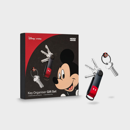 Orbitkey Disney | Orbitkey Mickey Mouse Hybrid Leather Key Organizer + Ring v2 Kit