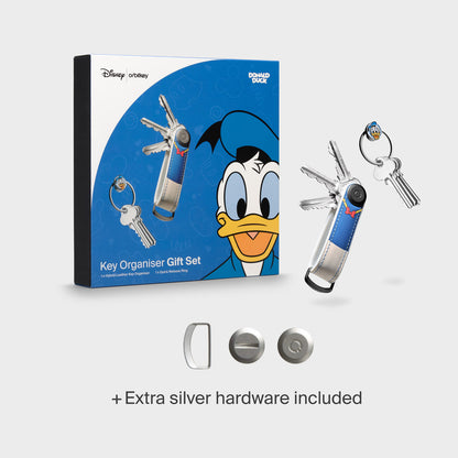 Orbitkey Disney | Orbitkey Donald Duck Hybrid Leather Key Organizer + Ring v2 Kit