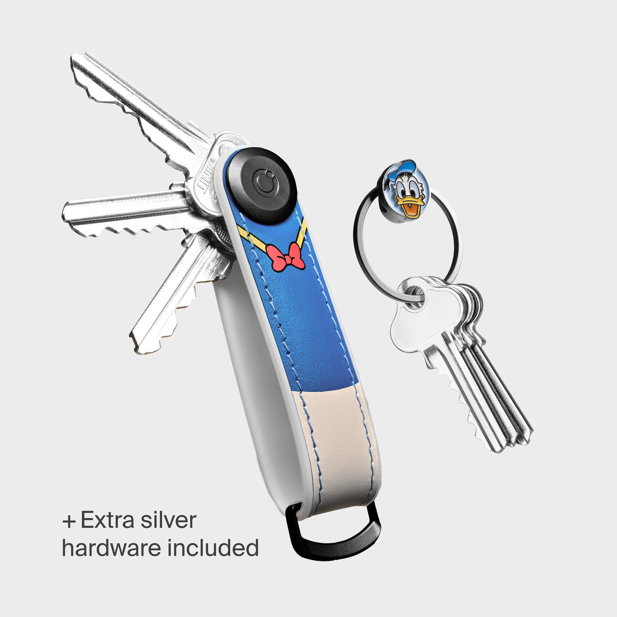 Orbitkey Disney | Orbitkey Donald Duck Hybrid Leather Key Organizer + Ring v2 Kit